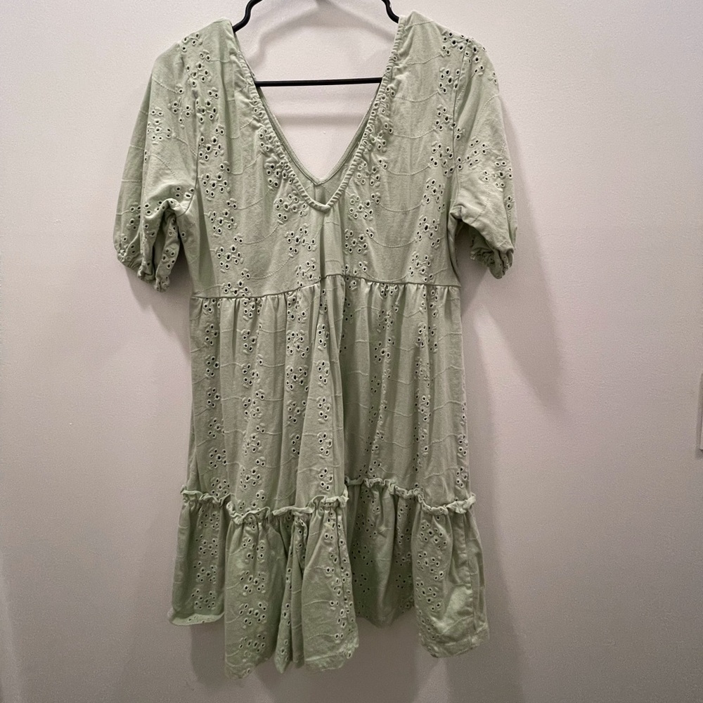 ASOS design sage green eyelet dress